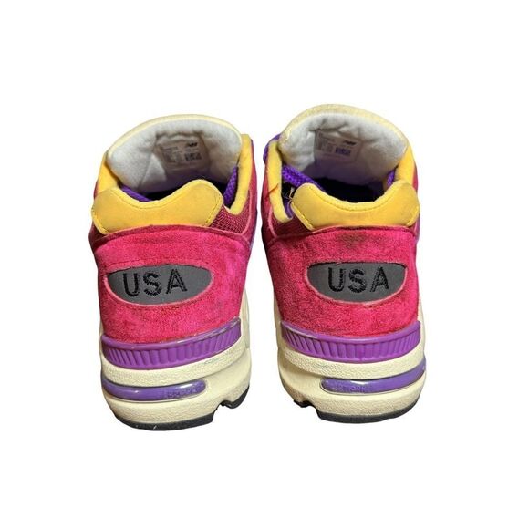 New Balance 990v2 Made in USA Teddy Santis Purple Yellow size 8.5 - Picture 4 of 5